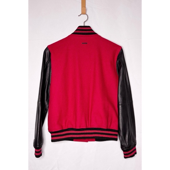 Free People x Deadwood Diana Wool & Leather Varsity Jacket $399 Sz 36 - Picture 8 of 15